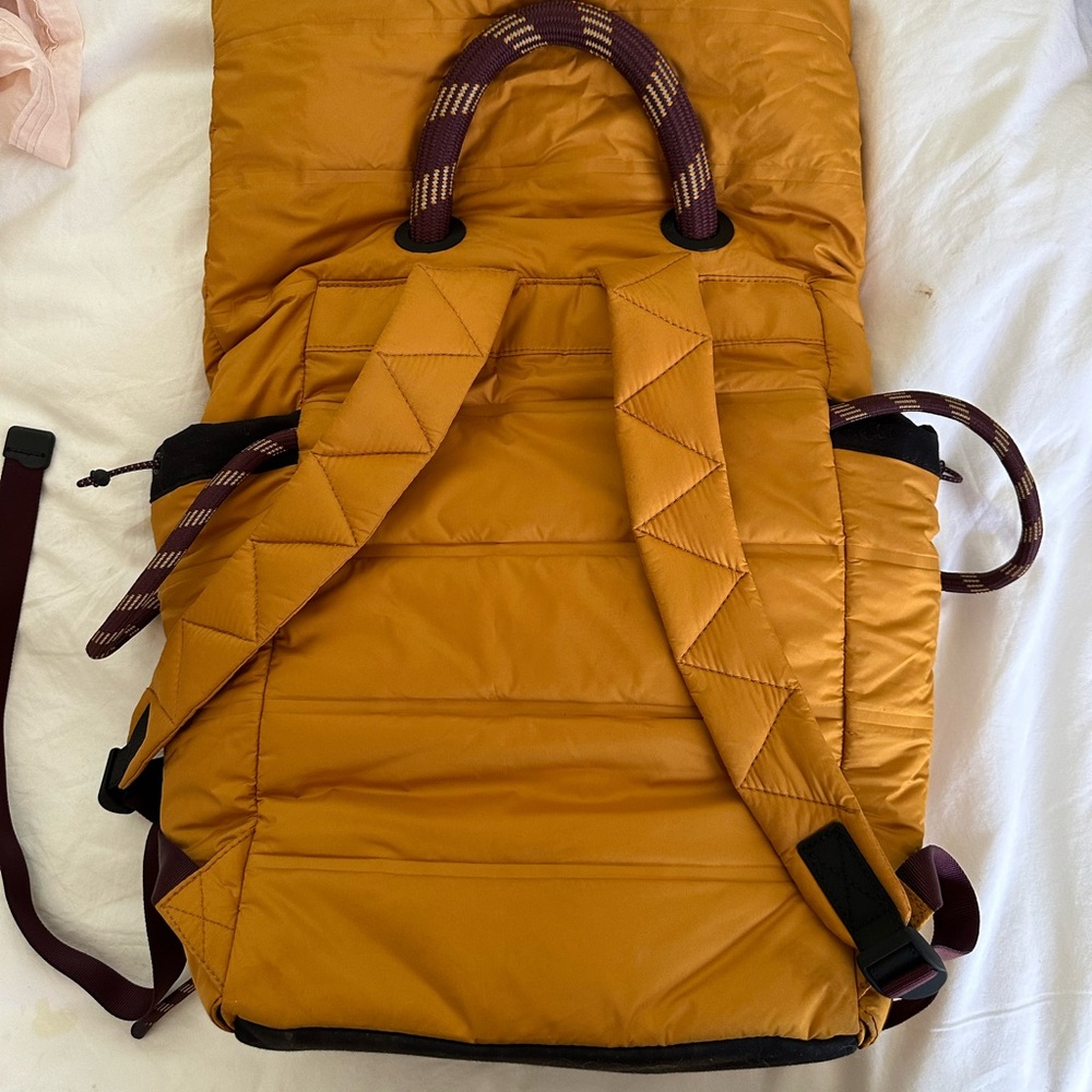 Lululemon Down Padded Backpack - Burnt yellow. Special edition NWOT